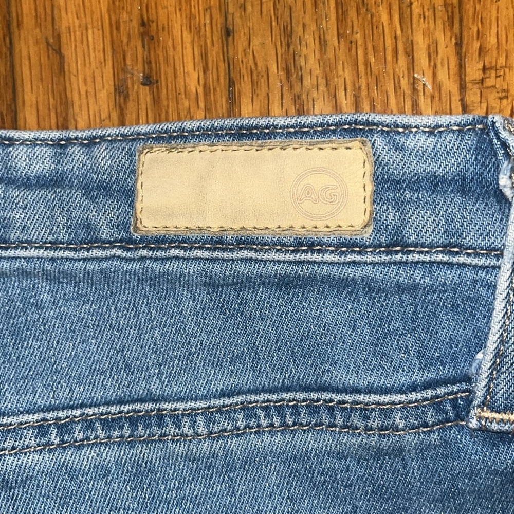 Ag Adriano Goldschmied The Isabelle High Rise Straight Crop Blue Jeans Size 24 - Picture 13 of 13